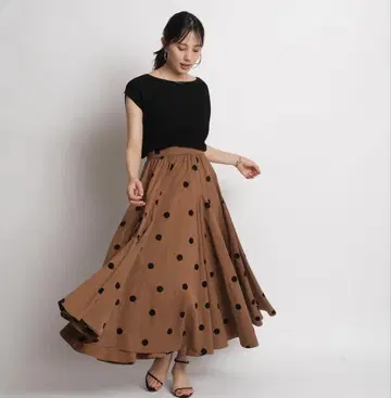 마이 스트라다 도트 바닥 스커트