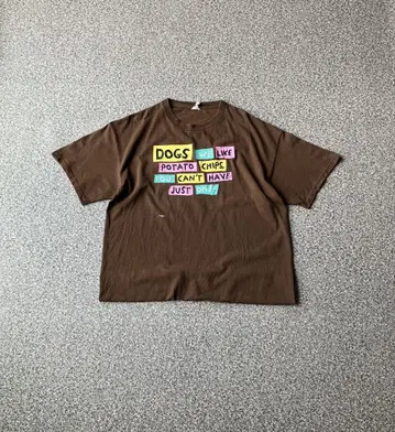 00s 아트 티셔츠 그래픽 티셔츠 브라운 메시지 티셔츠 y2k