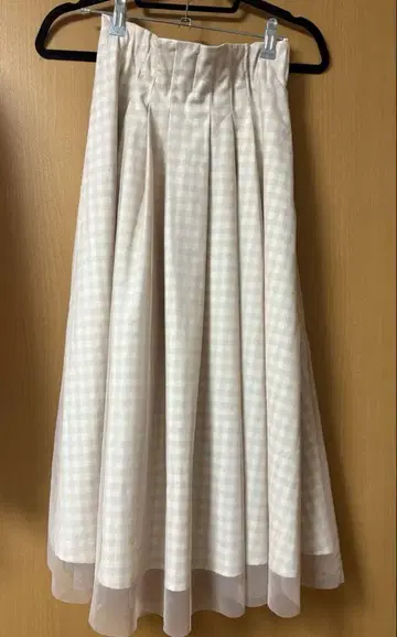 millebonheur 깅엄 체크 오간자 스커트
