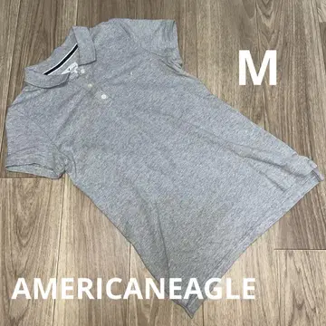 새상품급 AMERICANEAGLE 그레이 피케 셔츠 M 매 자수
