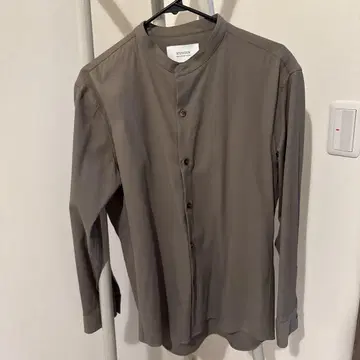 STUDIOUS 밴드 카라 셔츠 사이즈 2 브라운