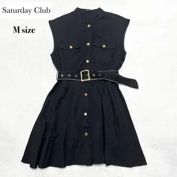 새상품급 Saturday Club 슬리브리스 업 벨트 포함 원피스 M