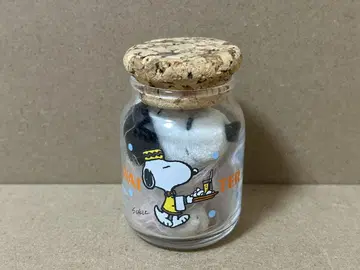 레트로 스누피 유리 항아리 코르크 덮개 미니 봉제 인형