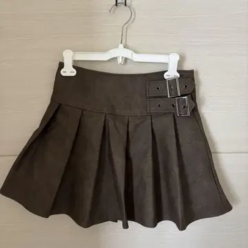 Forever21 더블 벨트 인조 가죽 미니 스커트