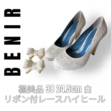 BENIR 베닐 38 24.5cm 웨딩 신발 펌프스 레이스