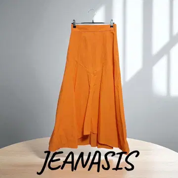 '새상품급' JEANASIS 오렌지 플레어 롱 스커트