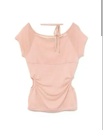 ANDMARY 앤드 마리 Mary logo ribbon tops 핑크