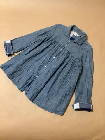 45R 코튼 거즈 데님 셔츠