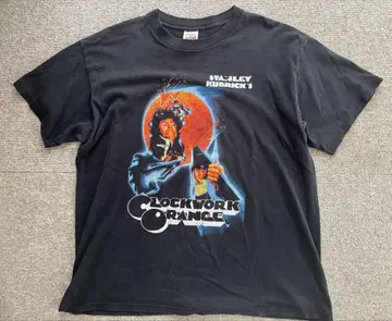 90s 시계 채비 오렌지 빈티지 티셔츠 XL