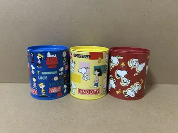 SNOOPY 캔 저금통 캐릭터 굿즈 3개
