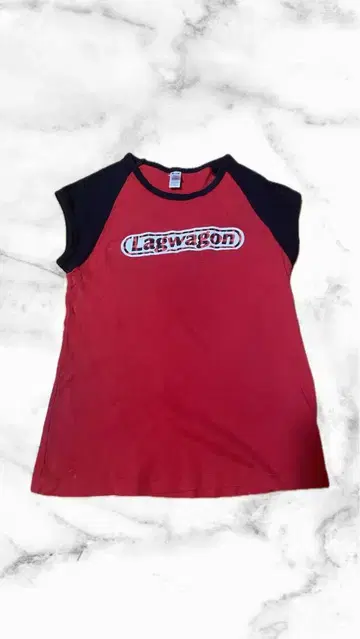 Lagwagon 로고 티셔츠 레드/블랙