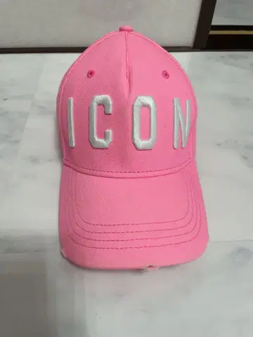 핑크 캡 ICON 자수