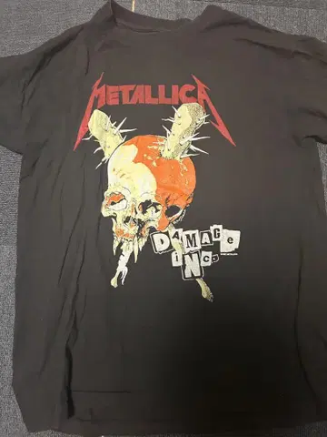 METALLICA 데미지 잉크 투어 티셔츠