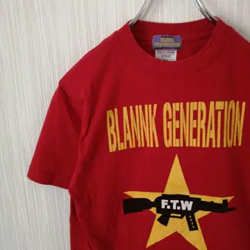 BLANK GENERATION 티셔츠 반팔 남성용 빨간색
