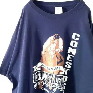 저지 CONESTOGI 승마 티셔츠 XL 네이비 네이비 컬러 구제 의류