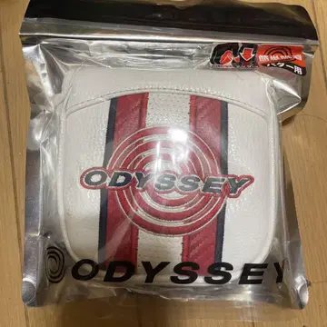 ODYSSEY 퍼터용 골프헤드커버 화이트/레드