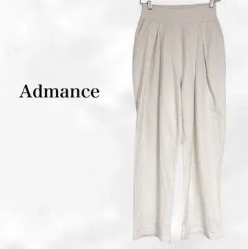 'Admans' 턱 팬츠 [F] 아이보리 이지 허리 밴딩 와이드