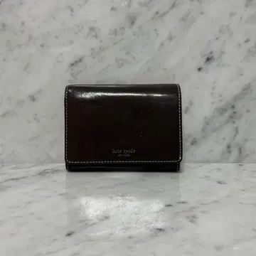 kate spade 케이트 스페이드 두겹 지갑 천연 가죽 브라운