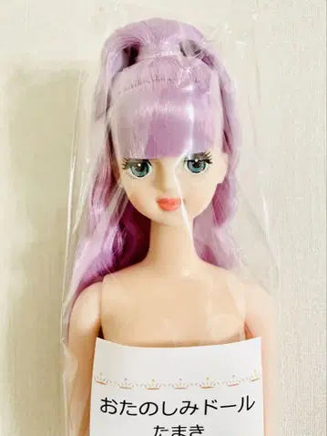 리카짱 인형 보라색 웨이브 헤어
