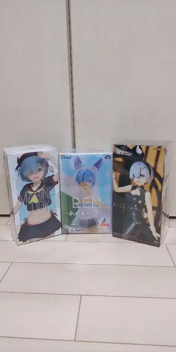 렘 피규어 3개 세트 미개봉