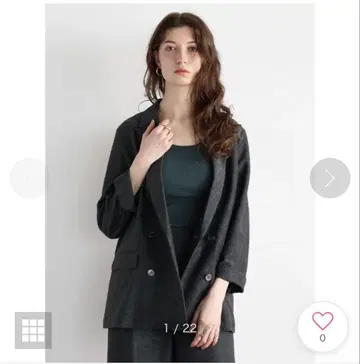 Ample 다크 그레이 테일러드 자켓