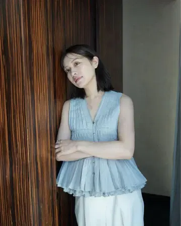 Cotton Tiered Volume Blouse 그레이