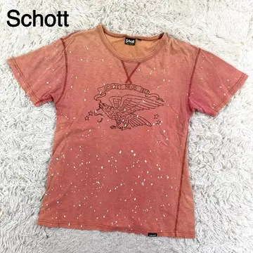 Schott N.Y.C 핑크 컬러 티셔츠