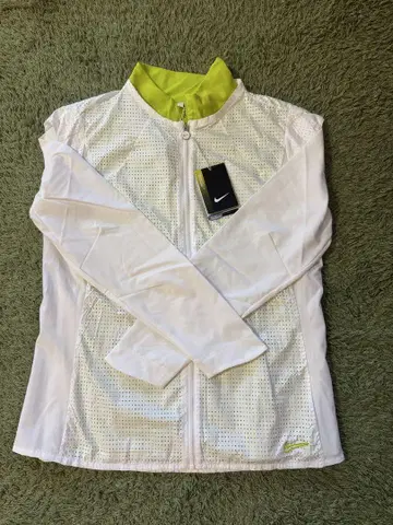 택 포함 새상품 Nike 골프 여성용 자켓 화이트/라임