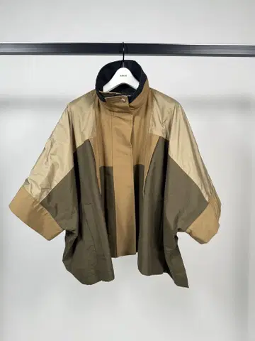 22SS 사카이 그로그레인 케이프 재킷
