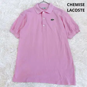 새상품급 프랑스제 CHEMISE LACOSTE 피케 셔츠 핑크 프레라코