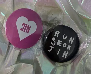 RUN SEOK JIN 캔뱃지 2개 세트 캡슐 토이