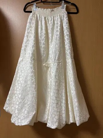 millebonheur 하트 무늬 벌룬 롱 스커트