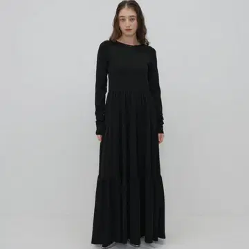클래스터 스텔라 티어드 컷 티셔츠 원피스 긴팔