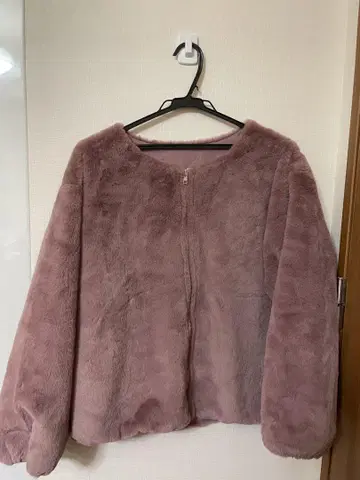 핑크 집업 보아 자켓