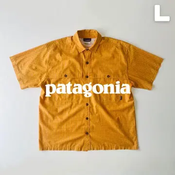 Patagonia 2000s S/S 트로피컬 플랫츠 셔츠 L 오렌지