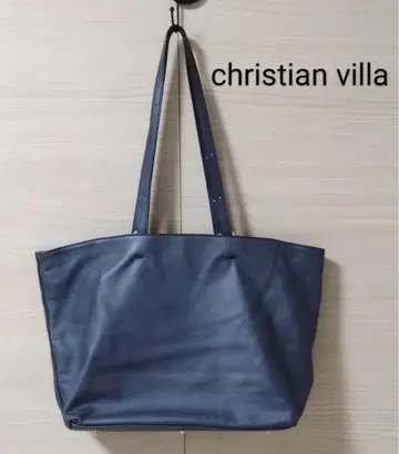 christian villa 네이비 토트백