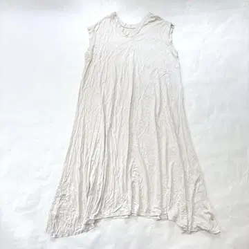 Dressherself 실크 린넨 플레어 원피스 슬리브리스 2way