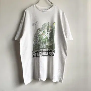 90s USA제 새 버드 아트 디자인 프린트 티셔츠 헤인즈 비피