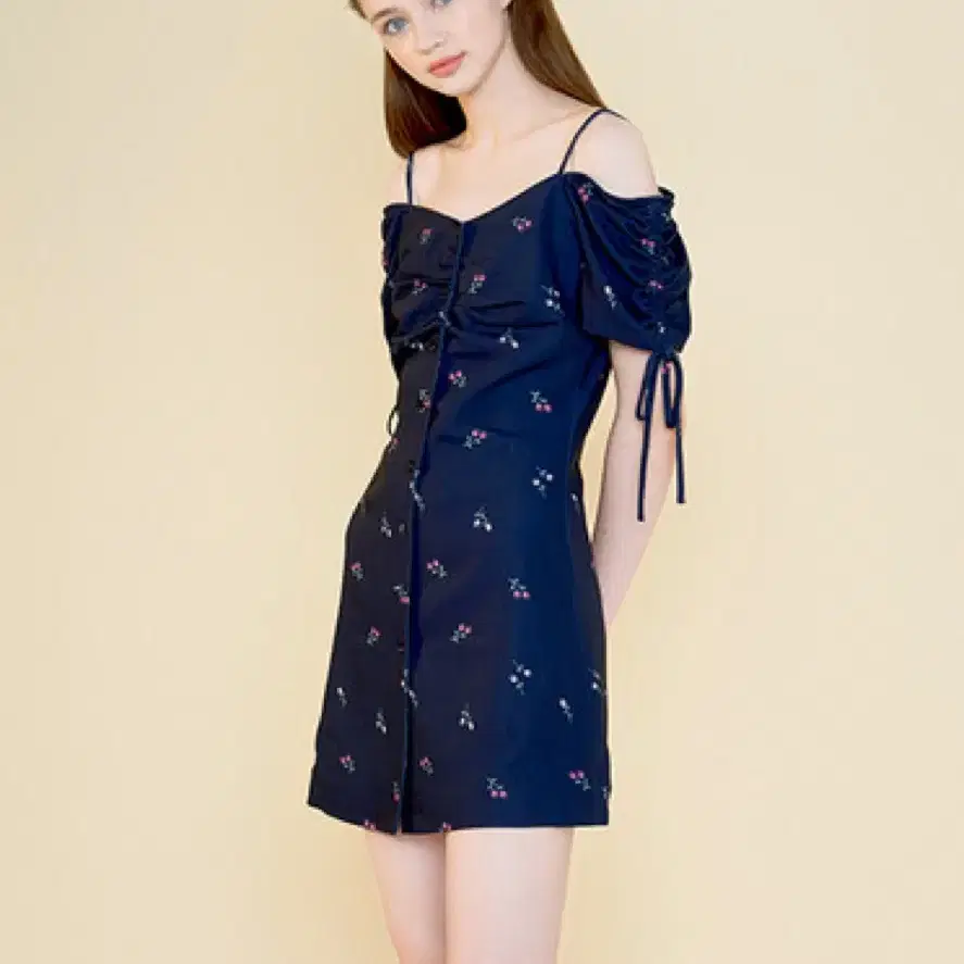 【MARGARIN FINGERS】24fw WRINKLE RIBBON ONE-PIECE MARGARIN FINGERS Wrinkle Ribbon One-Piece - Black