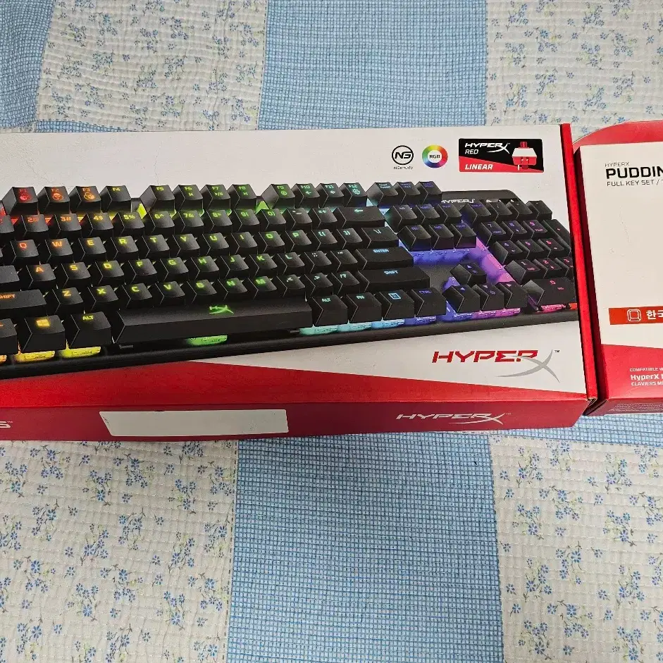 하이퍼엑스 알로이 오리진(풀배열) 한글 적축 및 푸딩키캡 판매 합니다.