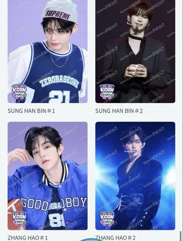 zb1 kcon japan 2025 사진 한빈 장하오 9장 세트