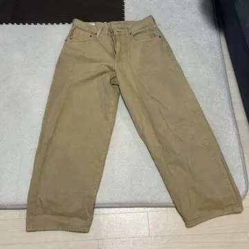 GAP 베이지 슈퍼 배기 데님 31/30