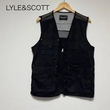LYLE&SCOTT 블랙 베스트 BLACK LABEL 메쉬