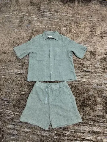 자라 반팔 셔츠 하프 팬츠 셋업