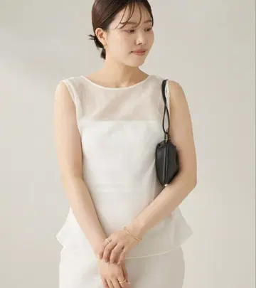 Plage COTTON SILK SHEER N/S 블라우스