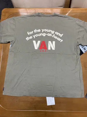 VAN 재킷 올리브 그린 티셔츠 LL