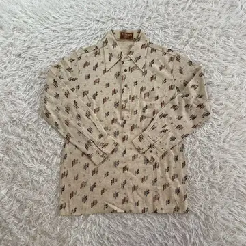 RENOWN Authentic Knitwear 울 혼방 하프 버튼 셔츠