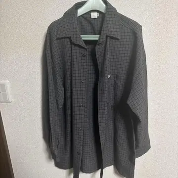 CatTop 그레이 계열 체크 긴팔 셔츠 3XL