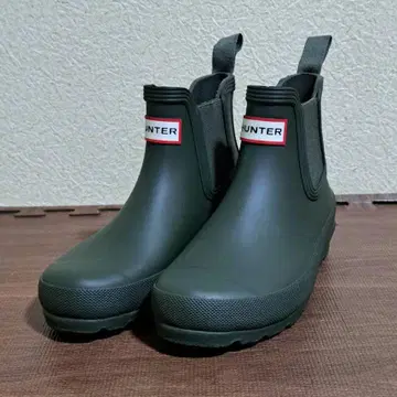 HUNTER 숏 레인부츠 올리브