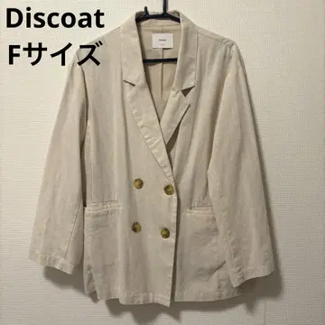 아이보리 마 혼방 테일러드 자켓 F 사이즈 Discoat